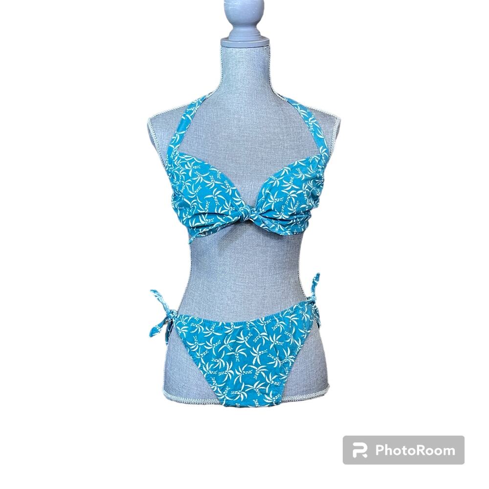 Hand silk screened 100% woven cotton resort wear bikini size L